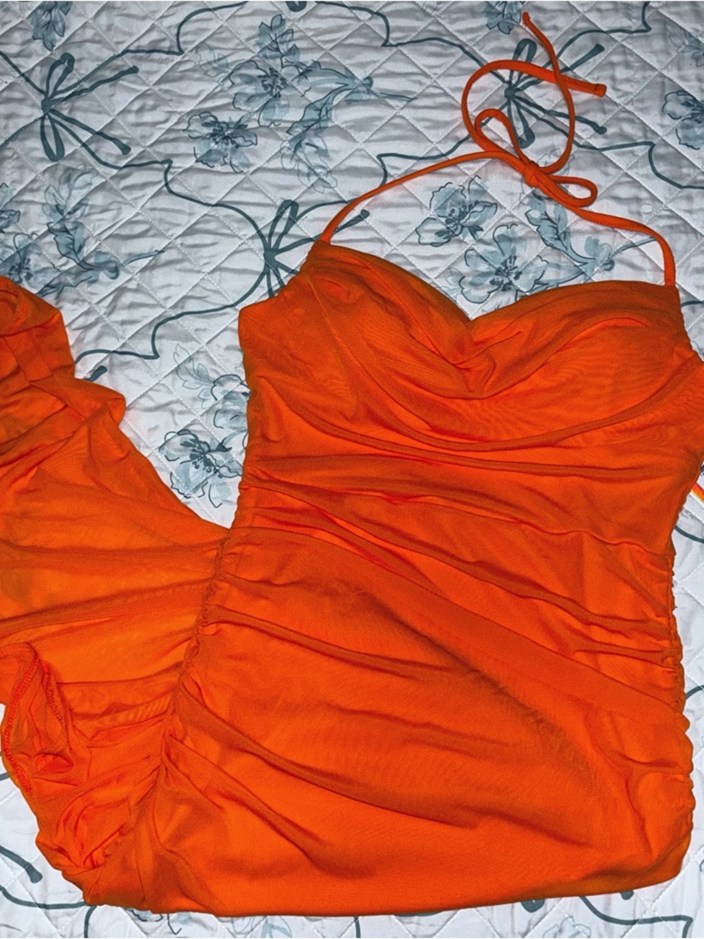 Orange Bodycon Going Out Dress